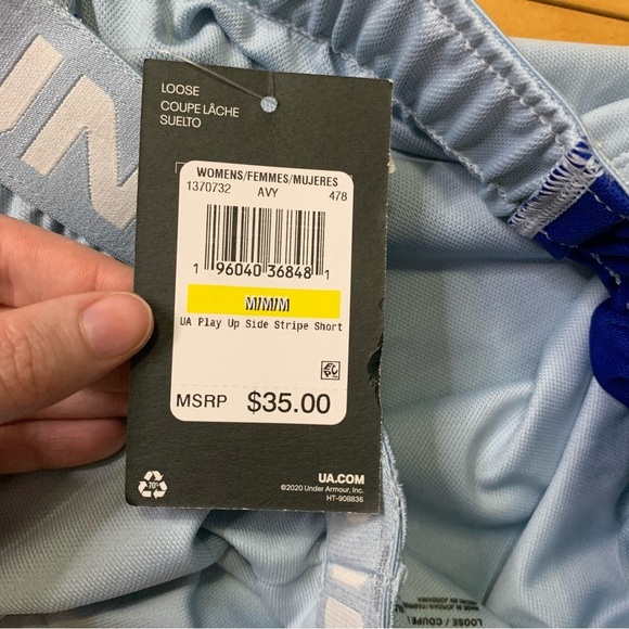 Under Armour Womens Play Up Shorts Blue Size Medium NEW WITH TAG - Picture 2 of 5